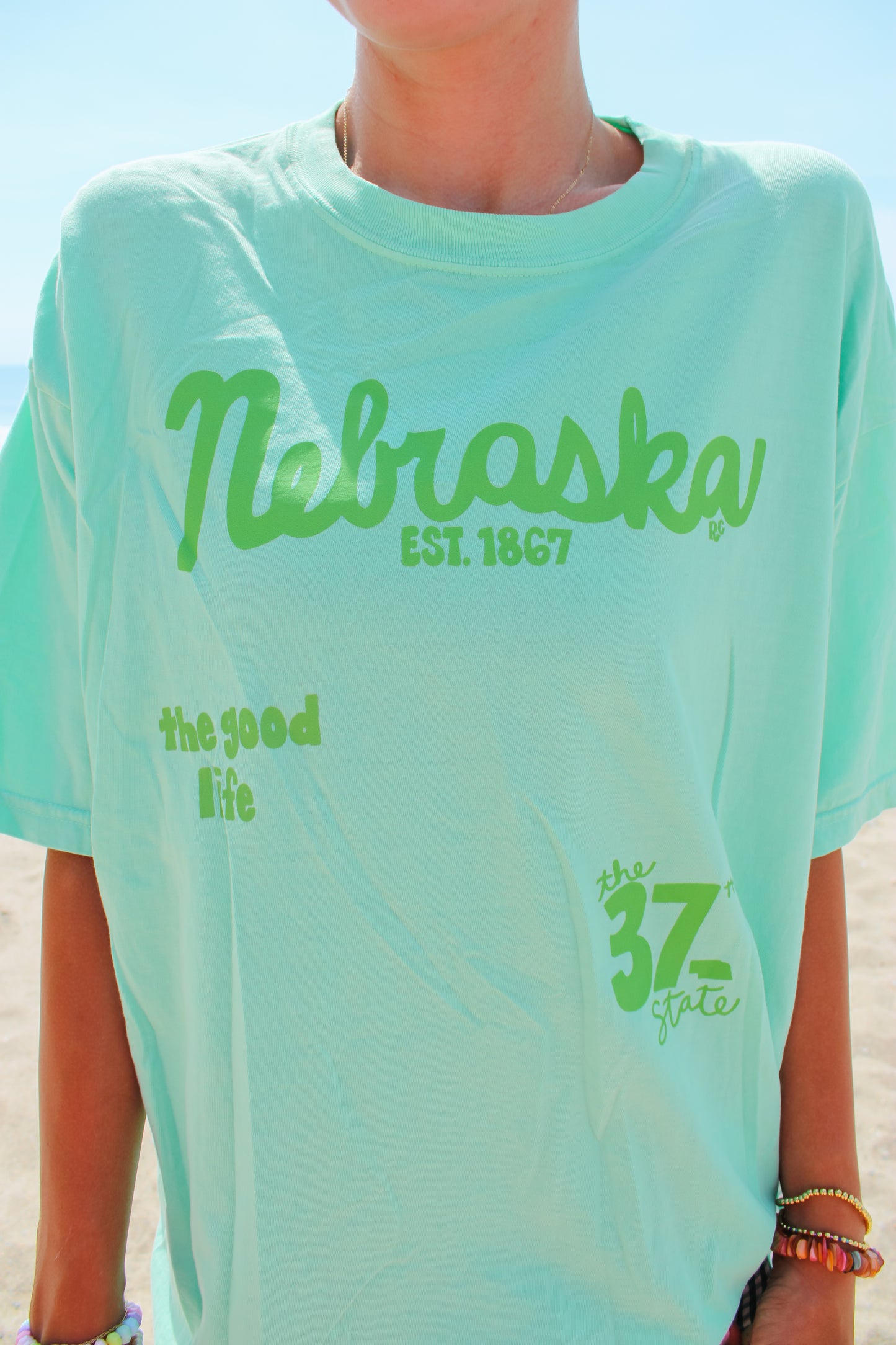 Nebraska 37 Island Green Tee