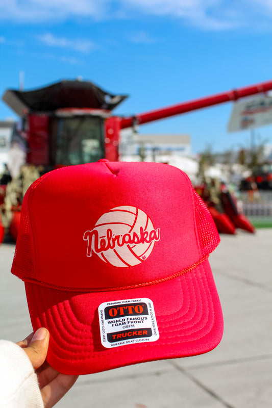 NE Volleyball Hat Red
