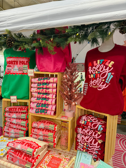 Little Holly, Lotta Jolly Crew Deep Red