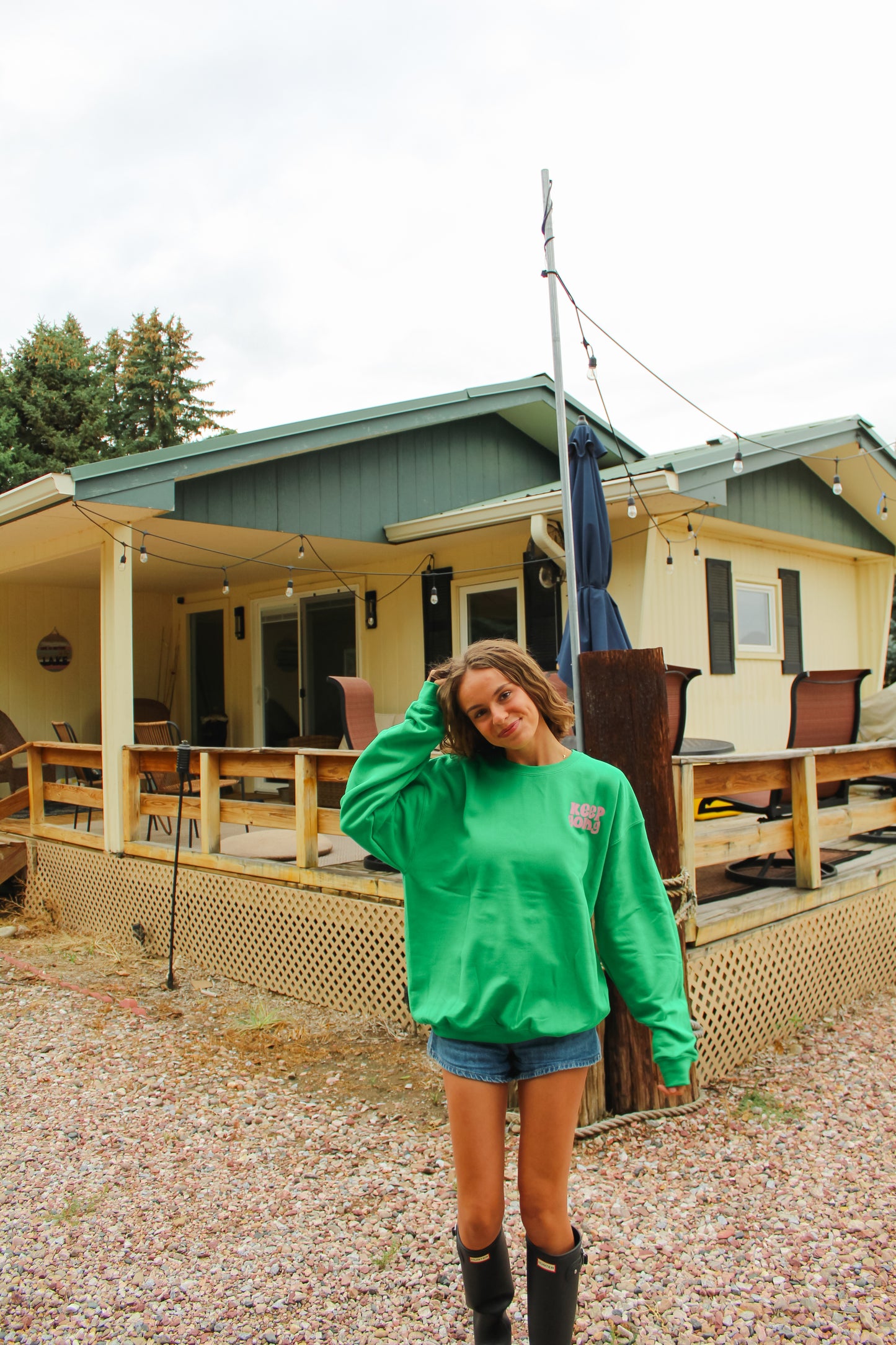 Someone is Happier Because You Exist Crewneck Kelly