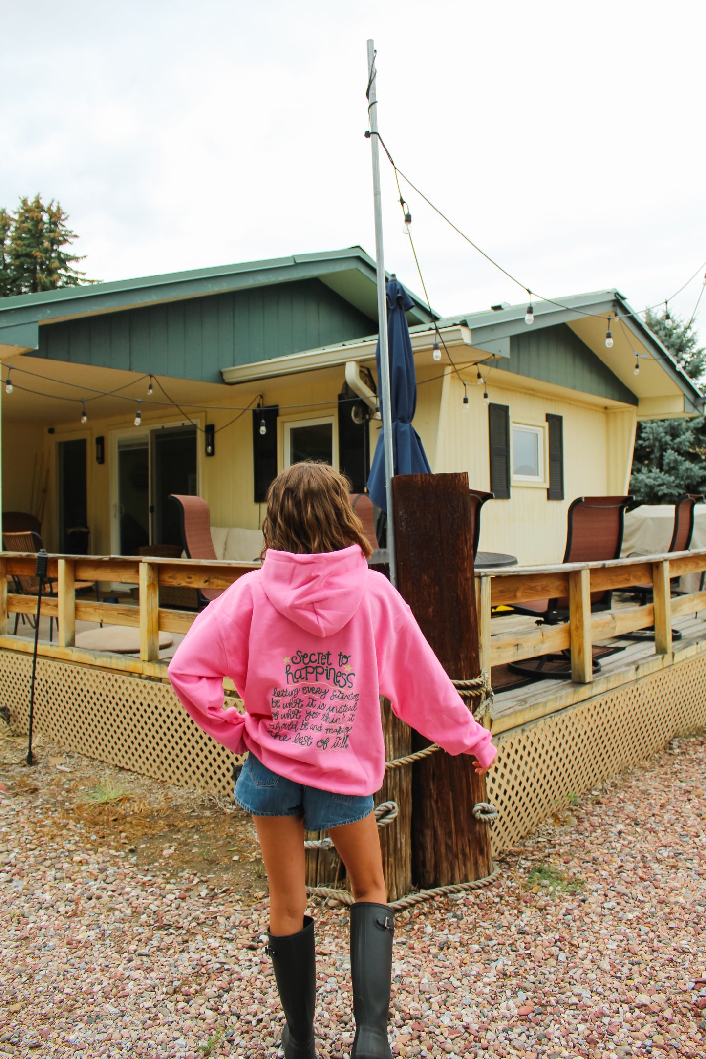 Secret To Happiness Pink Hoodie