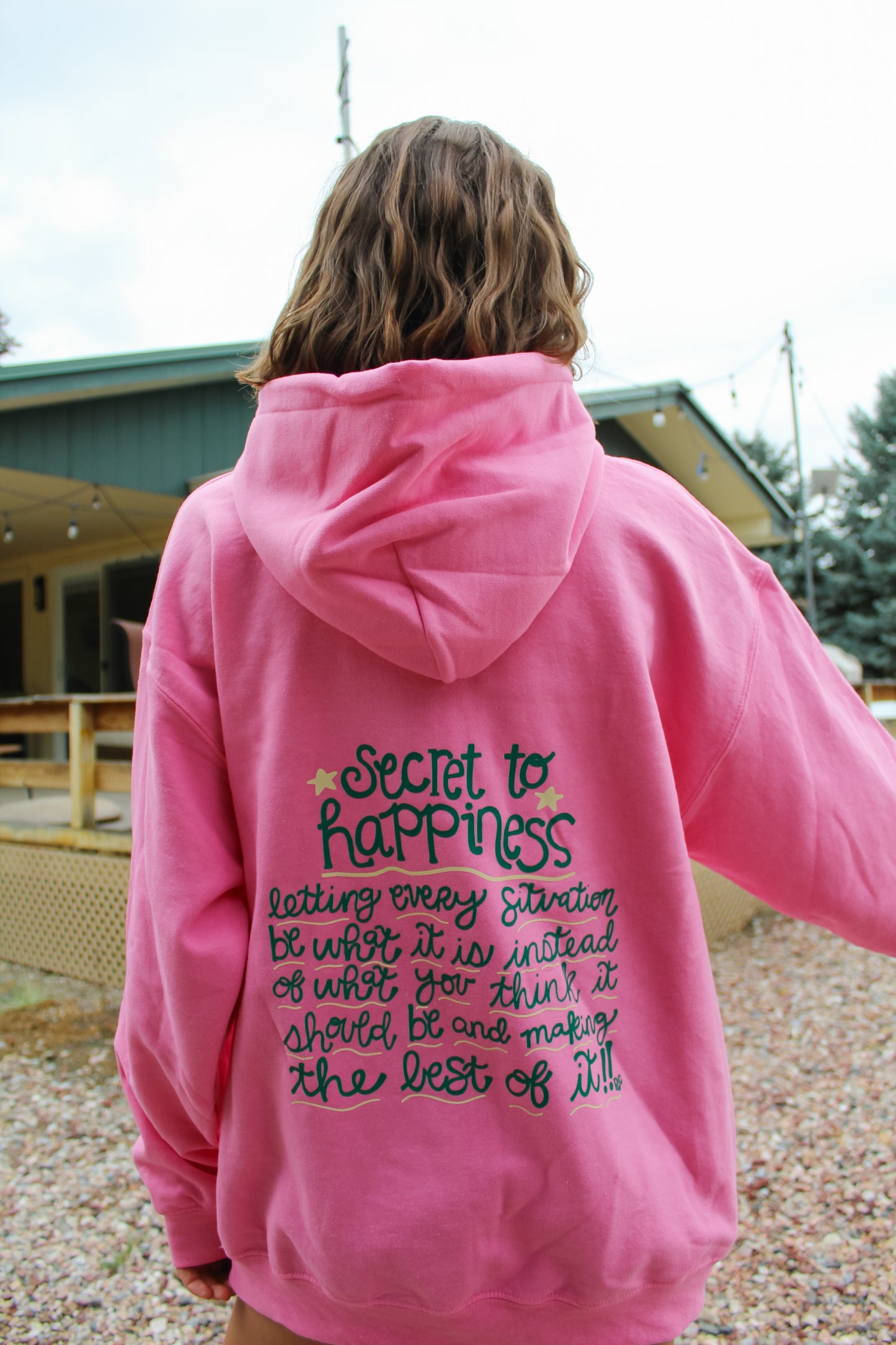 Secret To Happiness Pink Hoodie