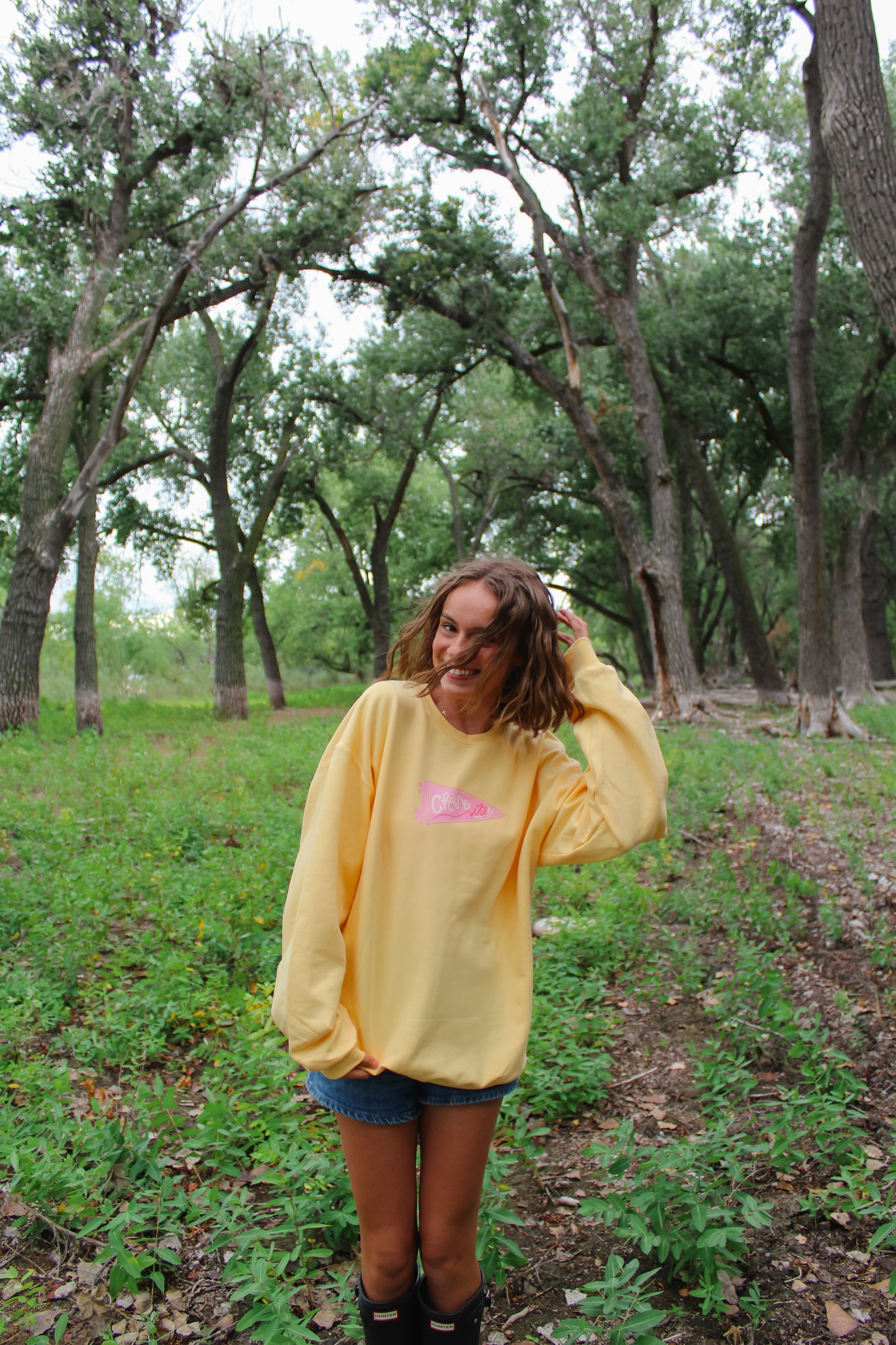 Chase Your Dreams Crew Yellow