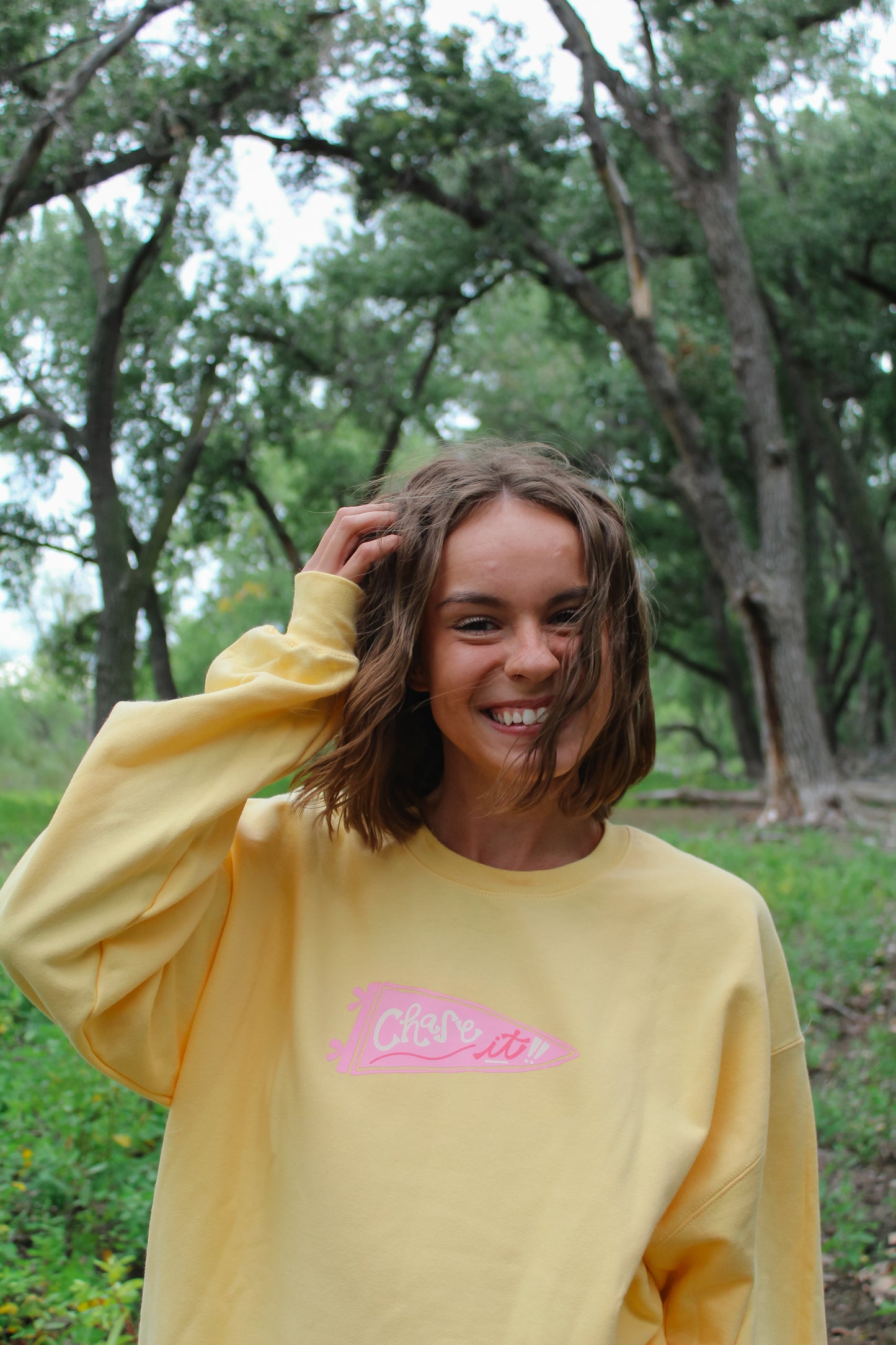Chase Your Dreams Crew Yellow
