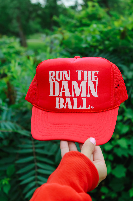 Run the Damn Ball Hat Red
