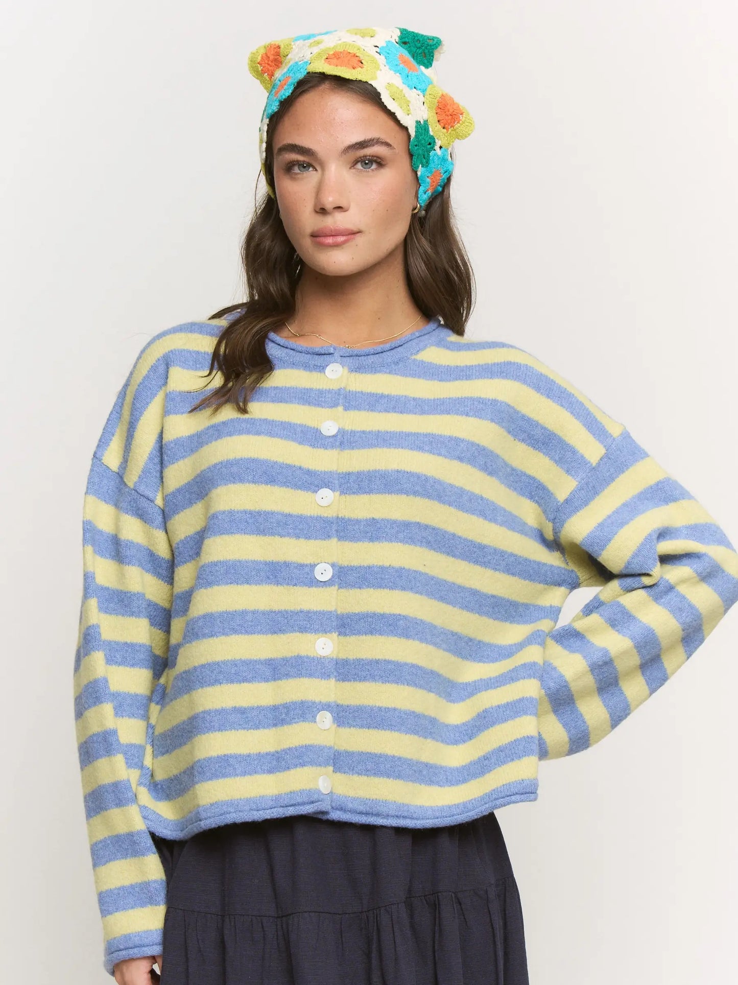 Jane Blue Stripe Sweater