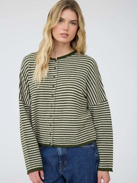 Lily Olive Stripe Sweater