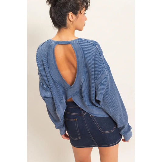 Stella Open Back Blue