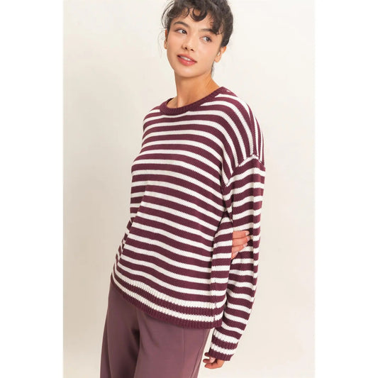 Rowan Berry Stripe Sweater