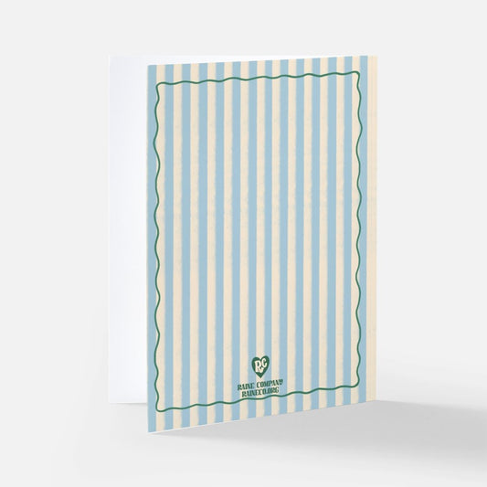 Thank You Striped Card Blue