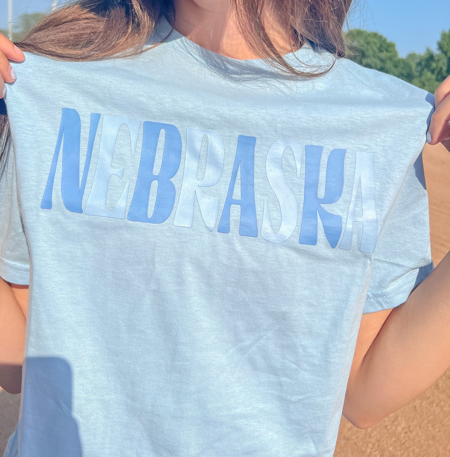 Nebraska Raine Tee Blue