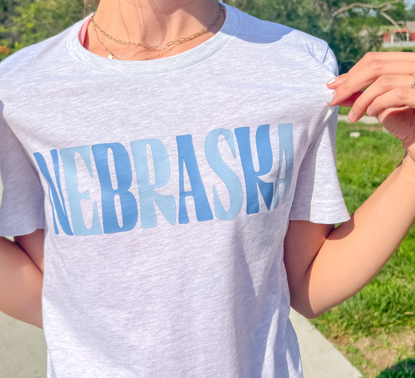 Nebraska Raine Tee Blue