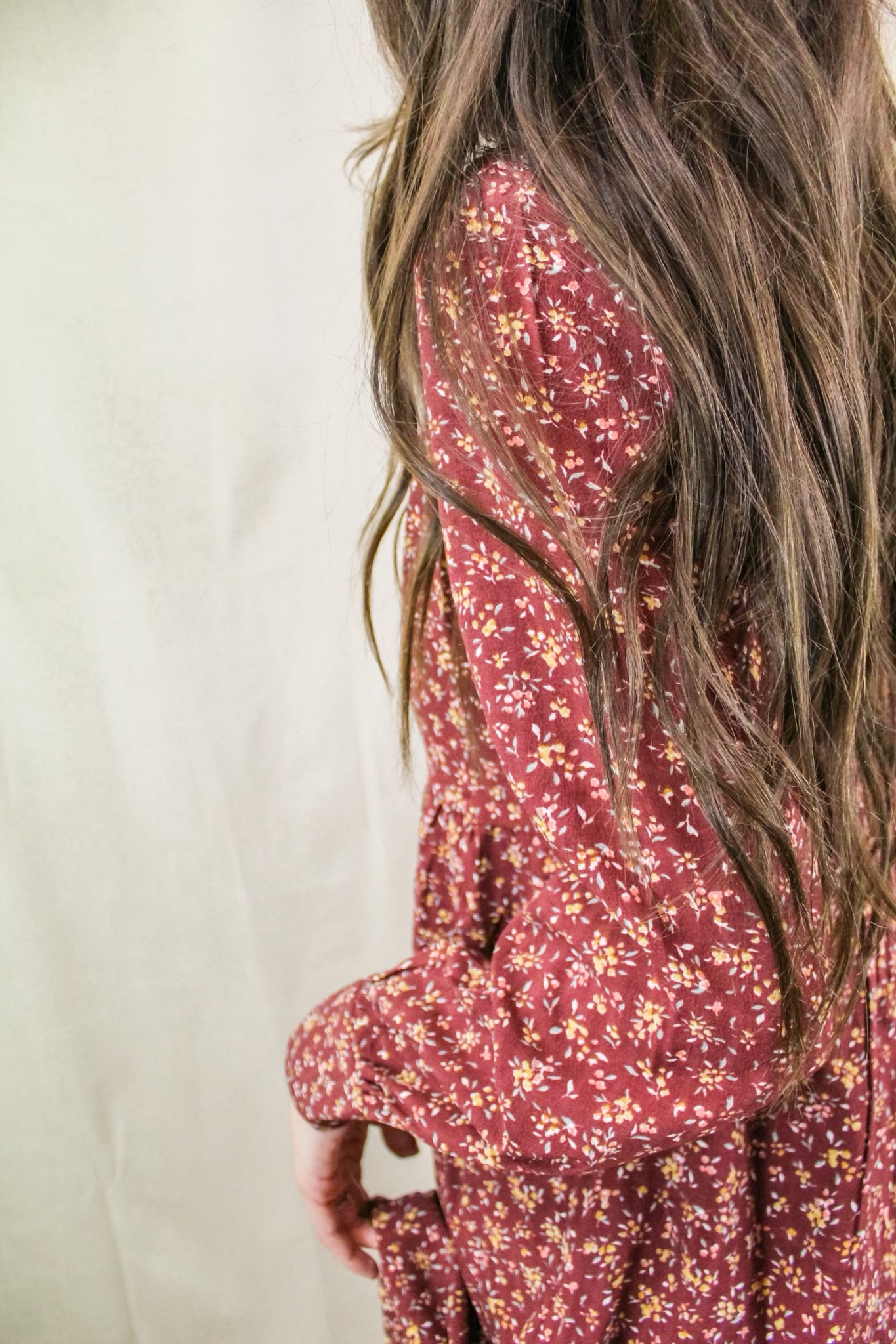 Dainty Floral Red Dress