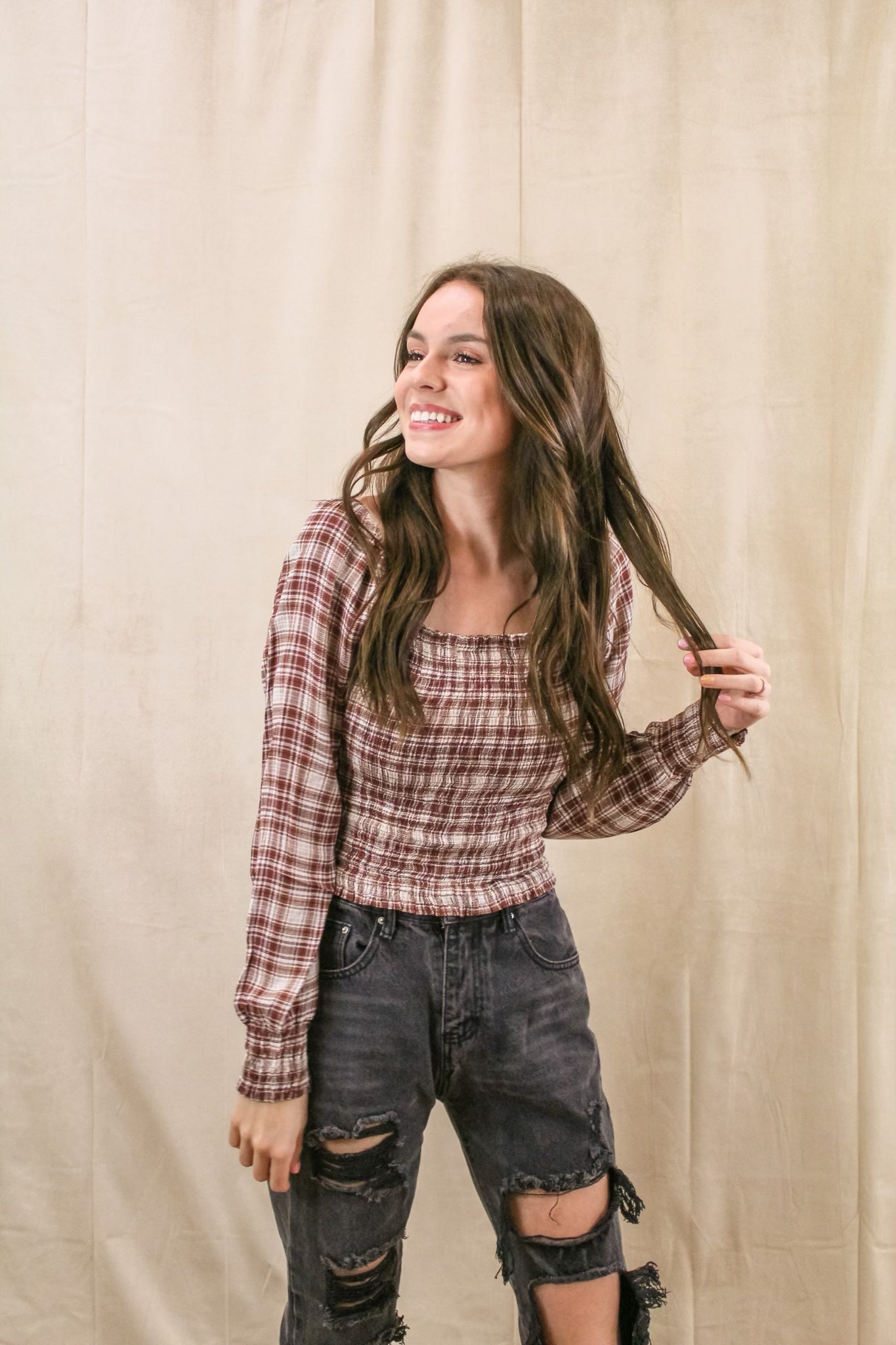 Maroon Nights Top