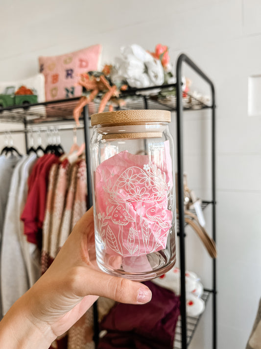 Glass Can Bamboo Lid