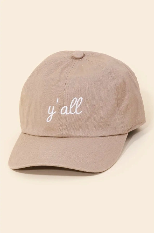 Y'all Baseball Hat Embroidered