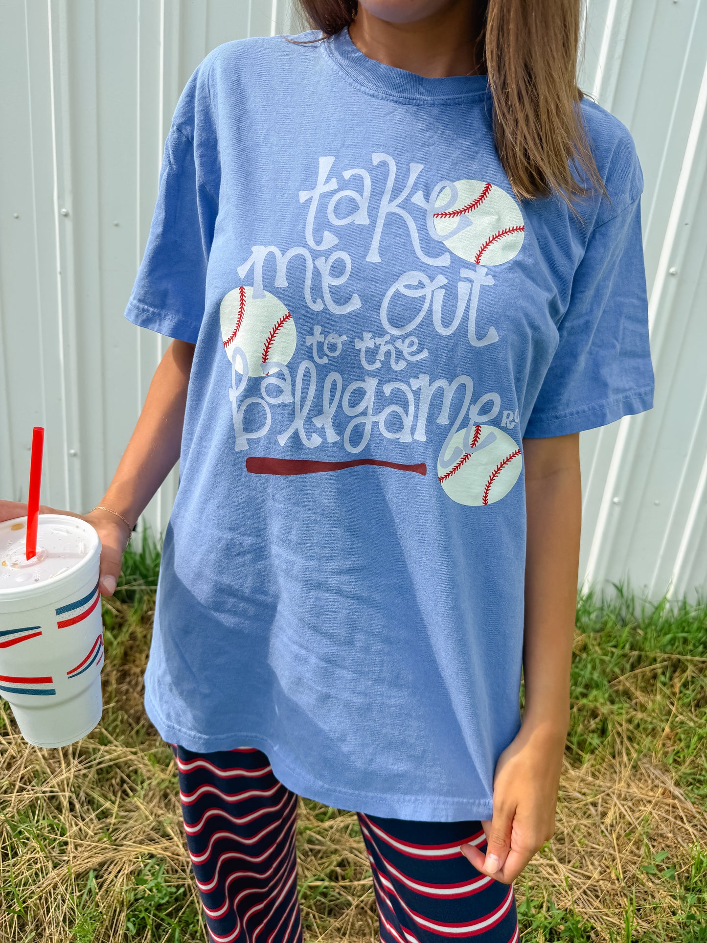 Take Me Out to the Ballgame Tee Blue