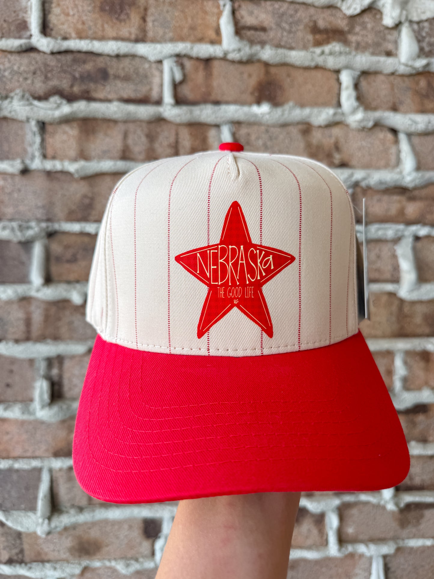 Pinstripe Star Nebraska Hat