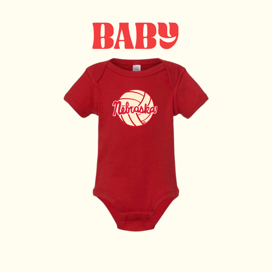 Baby Volleyball Onesie Red