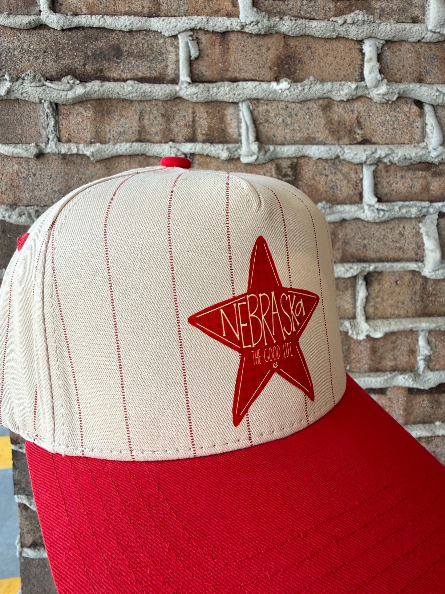 Pinstripe Star Nebraska Hat