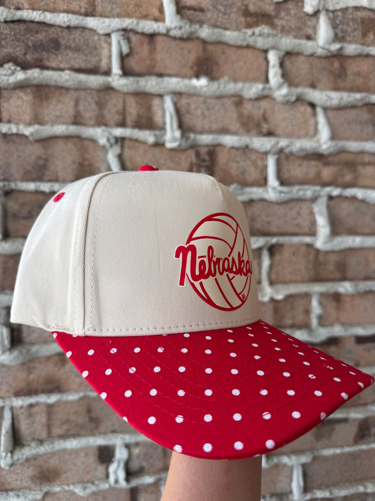 NE Volleyball Polka Dot Hat