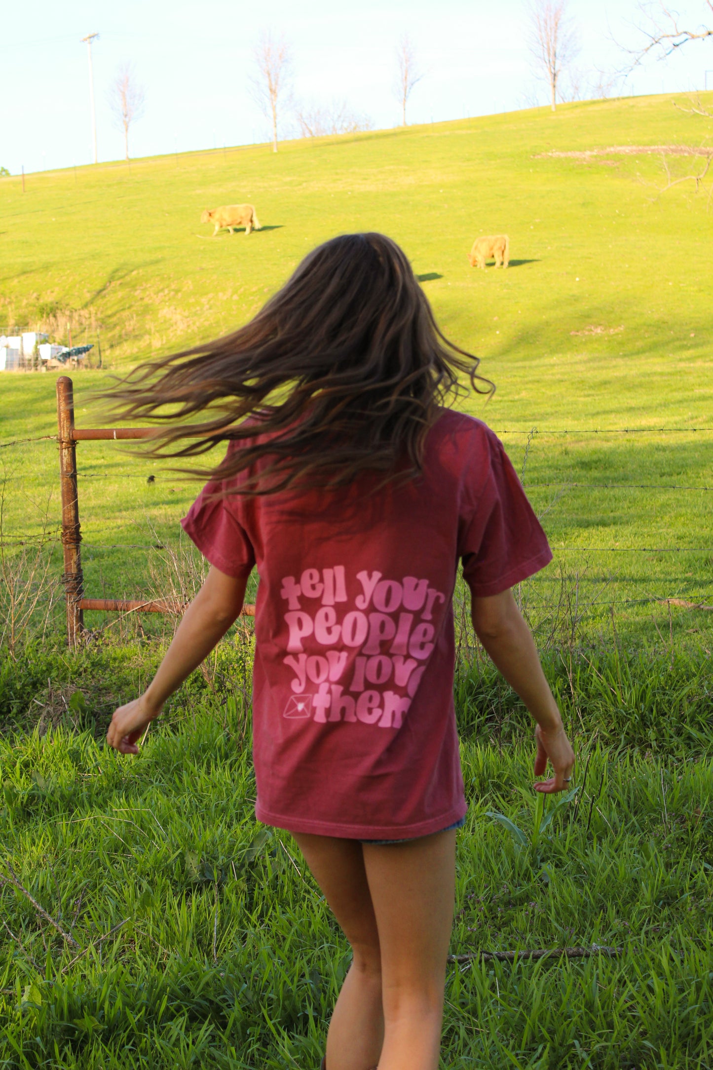 Tell Your People You Love Them Crimson Tee