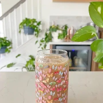 Mini Butterfly 16oz Glass Can