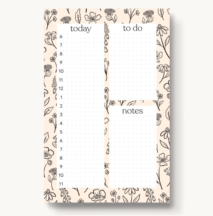 Pressed Floral Daily Notepad