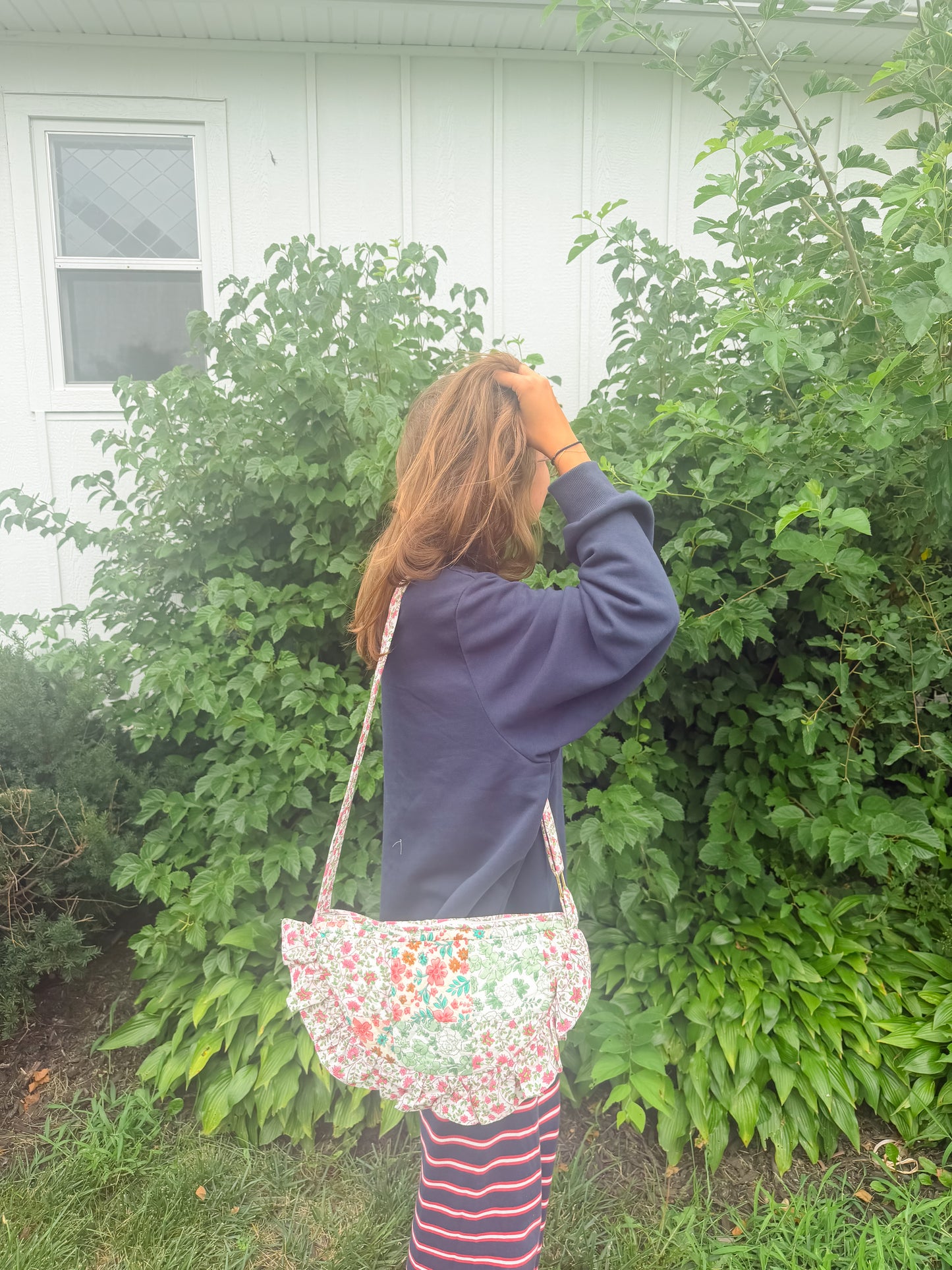 Lola Ruffle Quilted Crossbody Bag