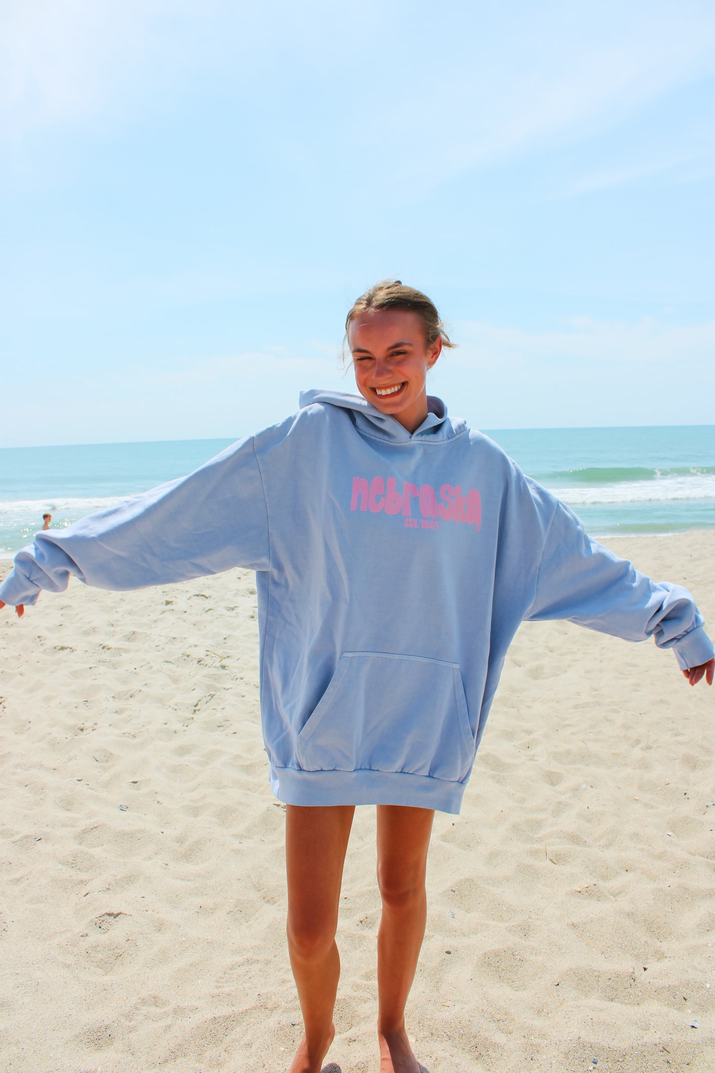 Nebraska Block Ice Hoodie