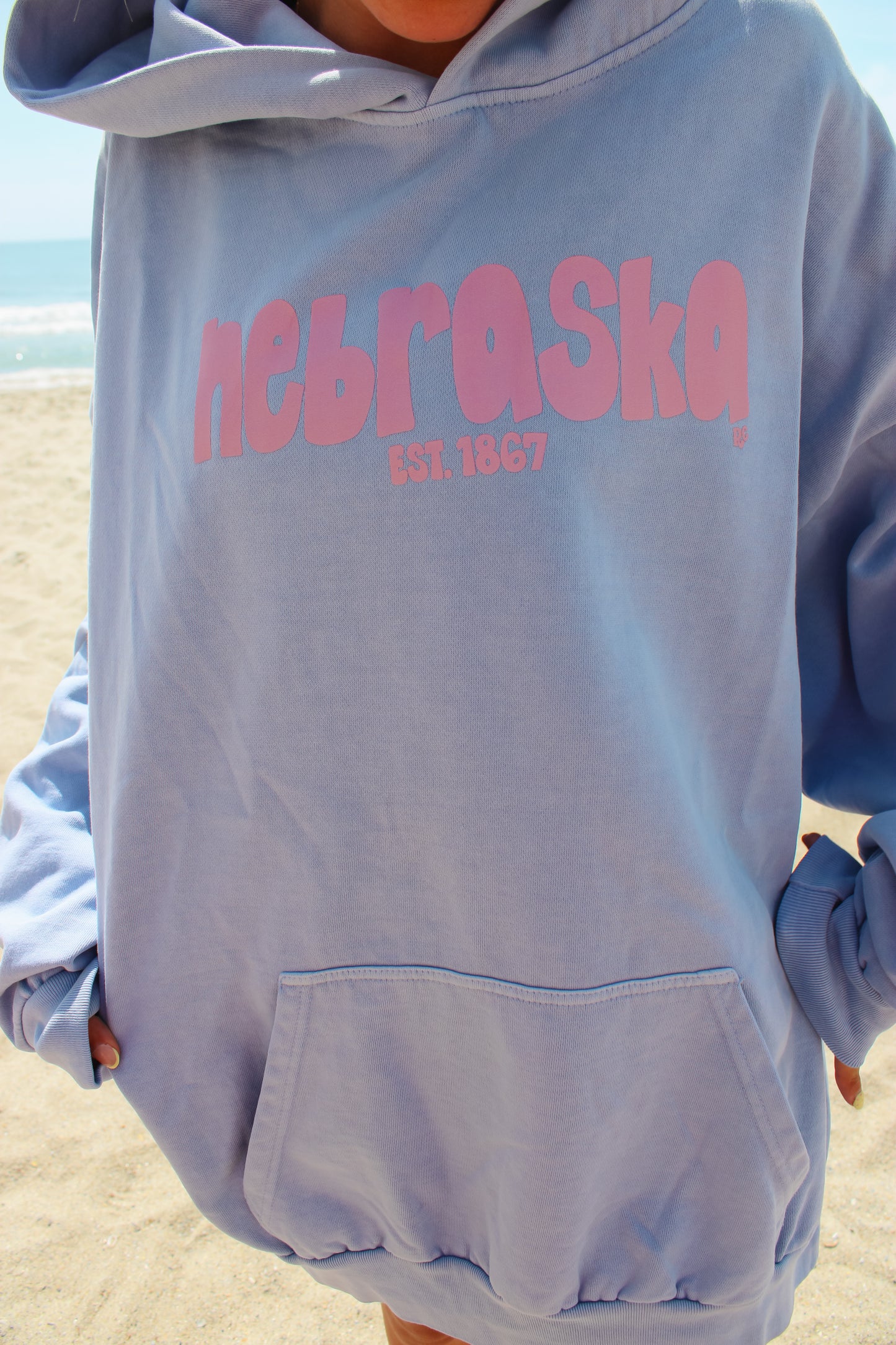 Nebraska Block Ice Hoodie