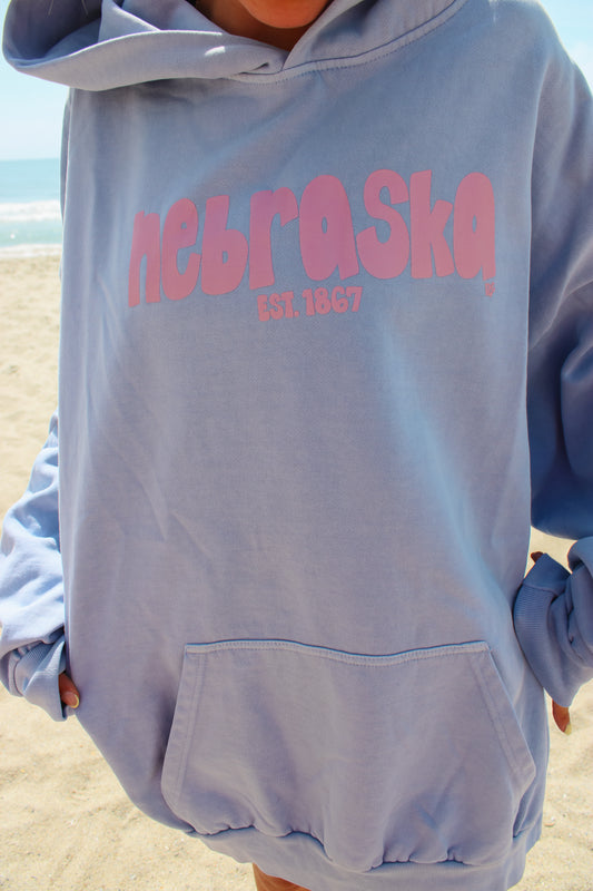 Nebraska Block Ice Hoodie