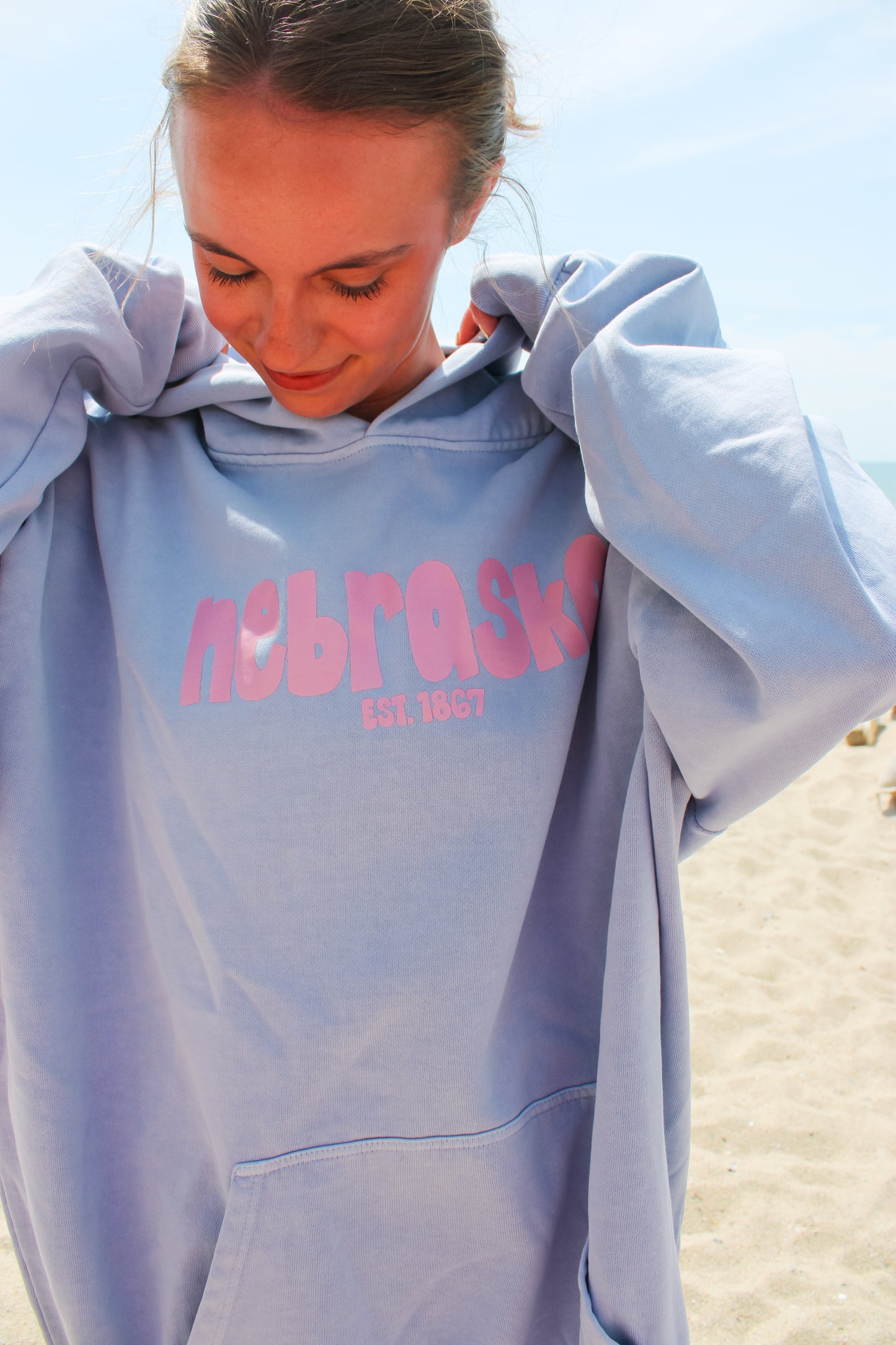 Nebraska Block Ice Hoodie