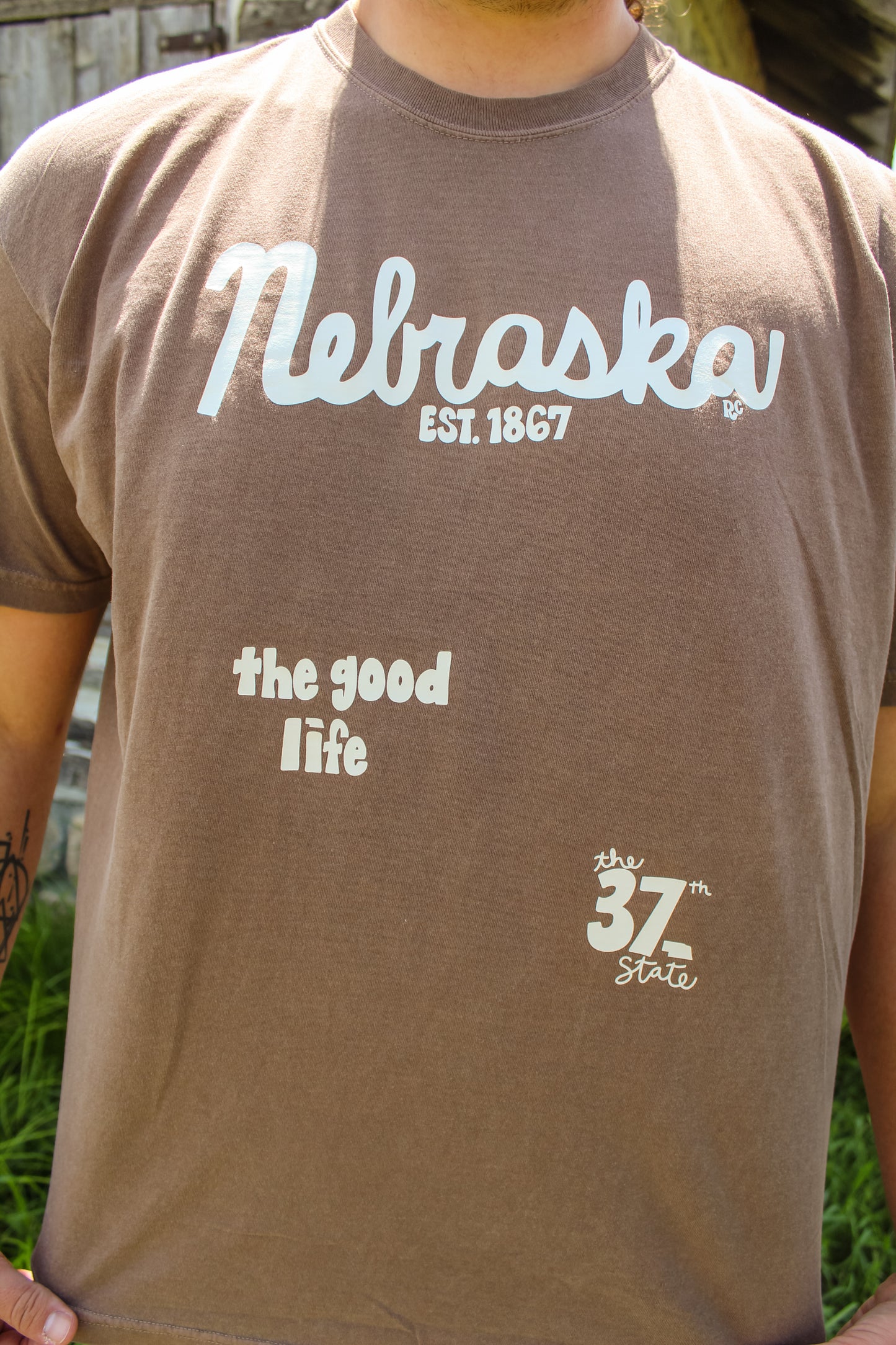 Nebraska 37th State Tee Espresso