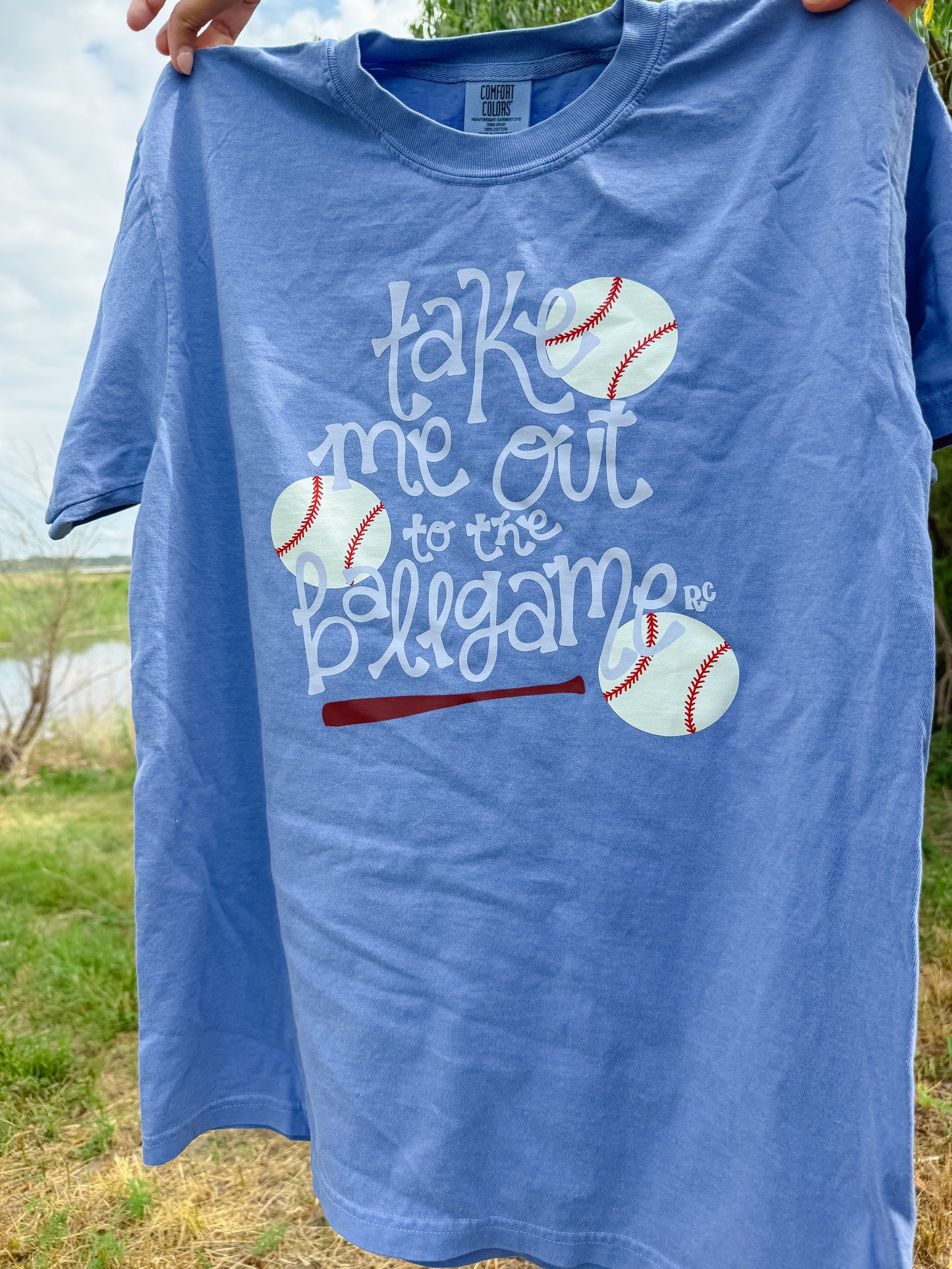 Take Me Out to the Ballgame Tee Blue