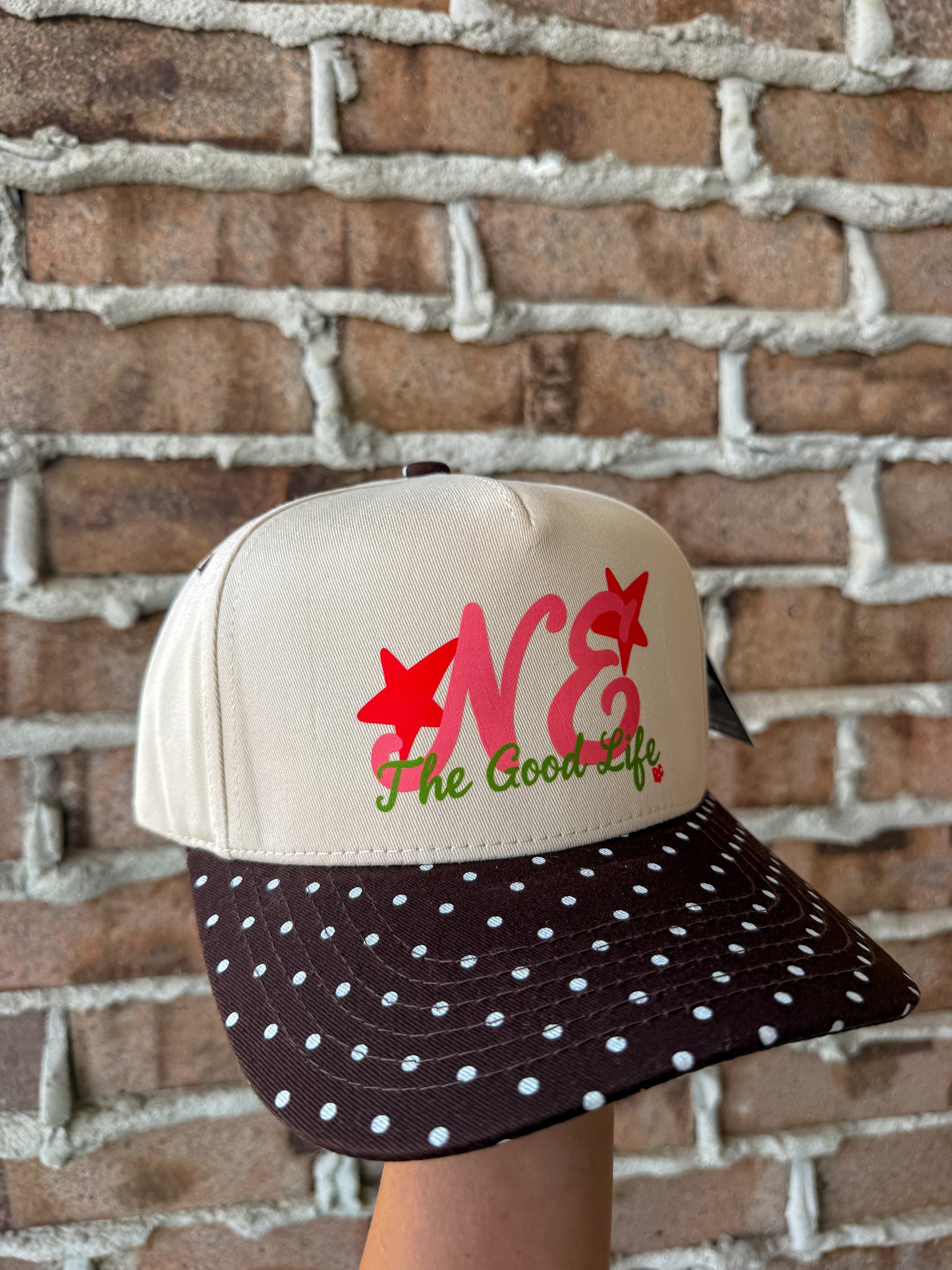 NE The Good Life Polka Dot Hat
