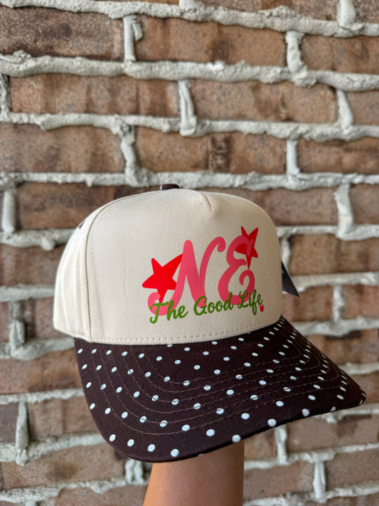 NE The Good Life Polka Dot Hat