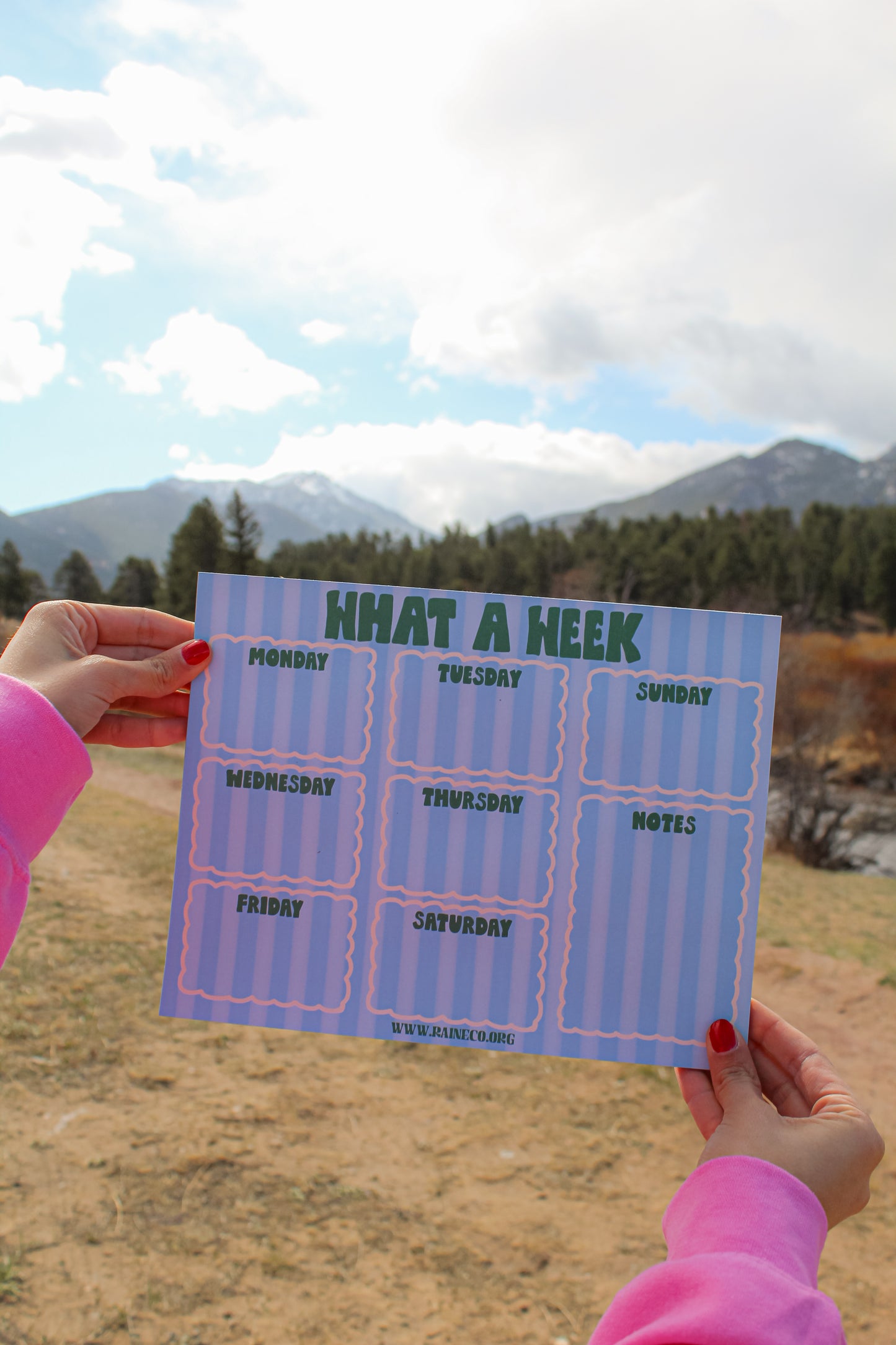 What A Week Jumbo Notepad Blue