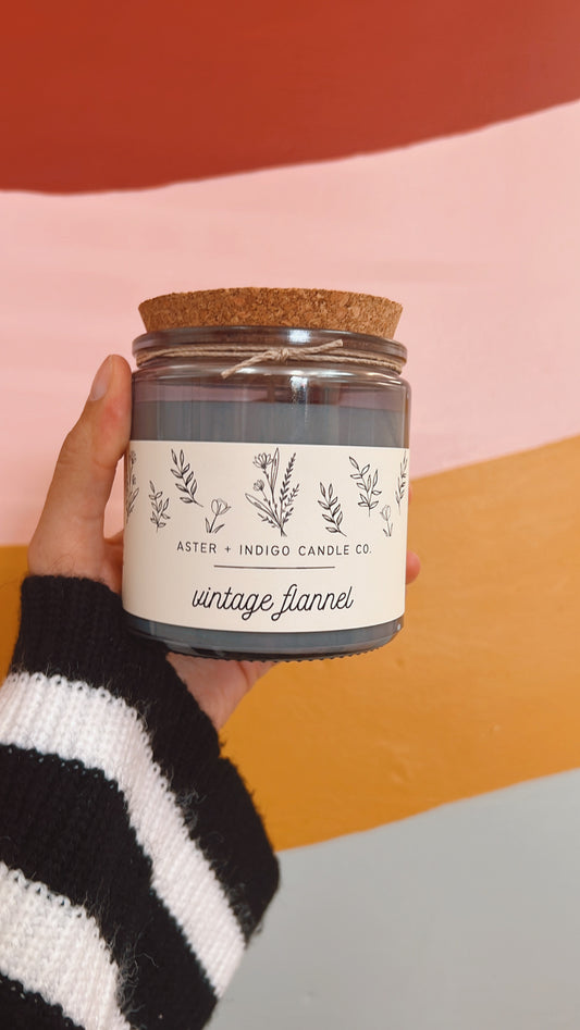 Vintage Flannel Candle