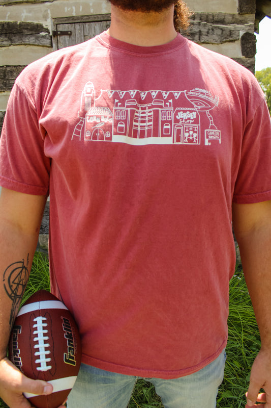 Game Day Village Tee Crimson