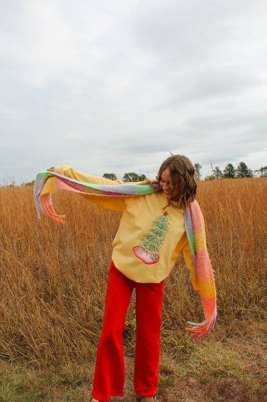 Festive Tree Sweatshirt Yellow