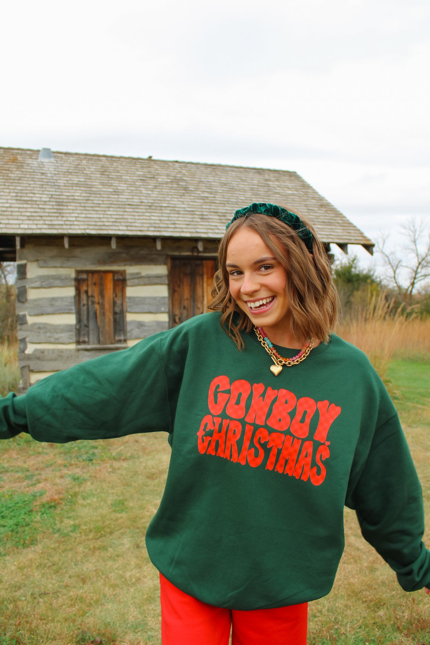 Cowboy Christmas Green Crew