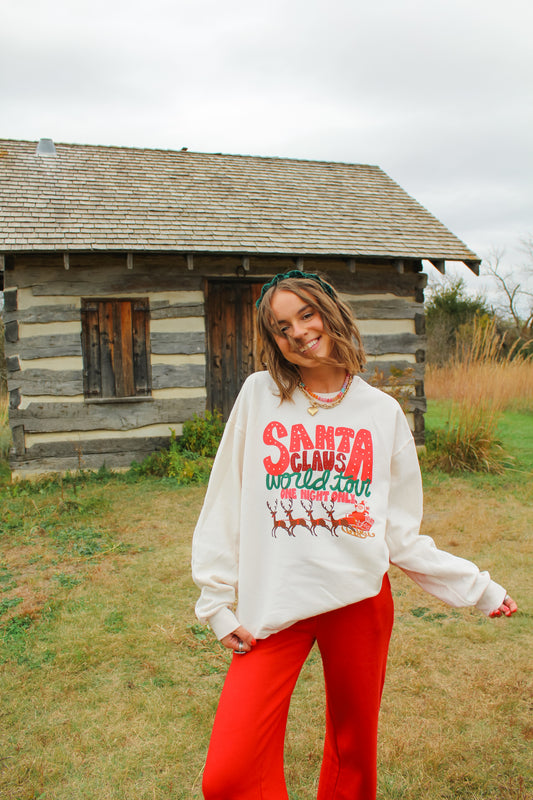 Santa Claus World Tour Sweatshirt Ivory