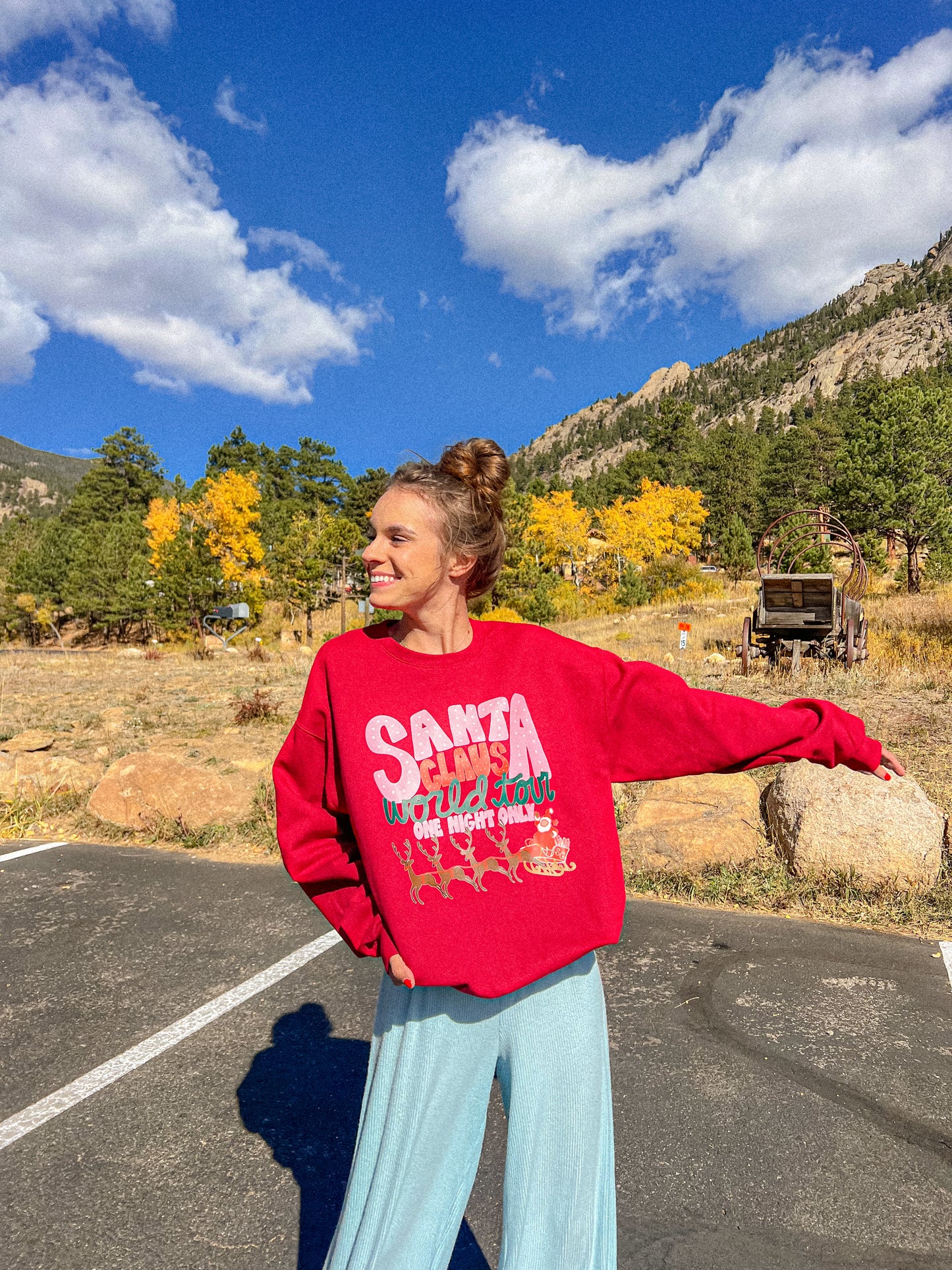 Santa Claus Tour Sweatshirt Red