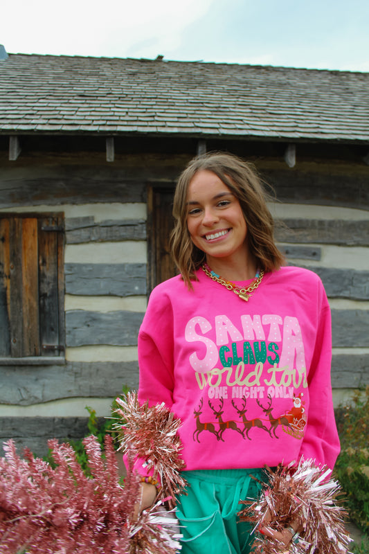 Santa Claus World Tour Sweatshirt Pink