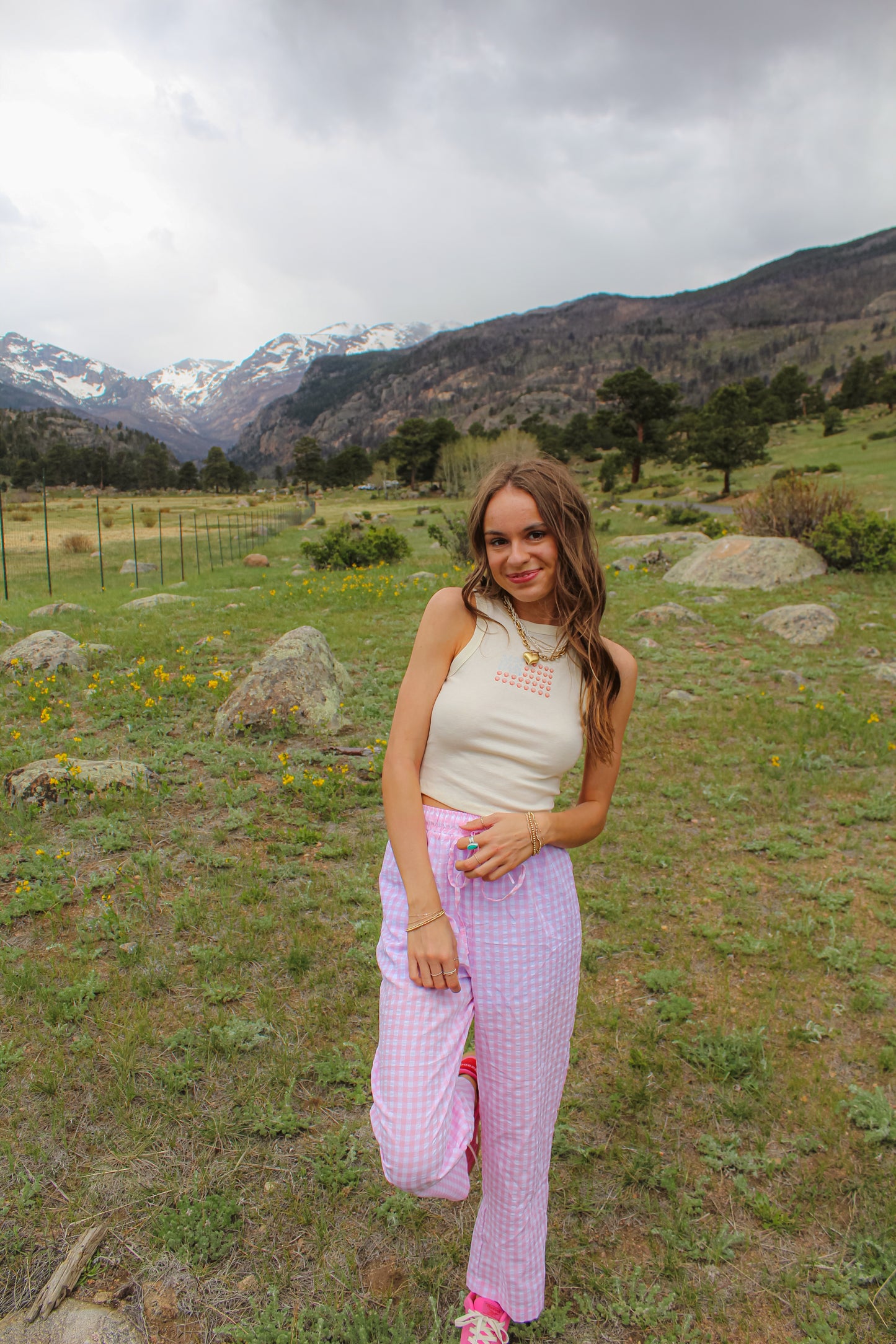 Starshell Stripes Tank Ivory