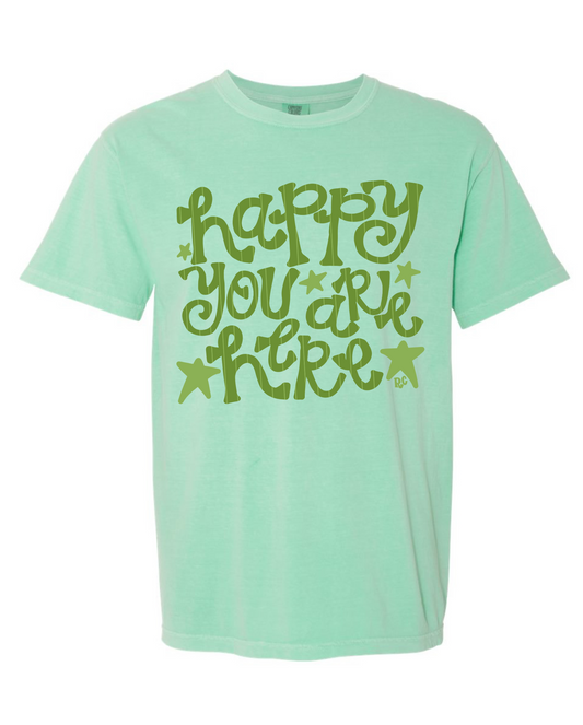 Happy You Are Here Striped Island Tee