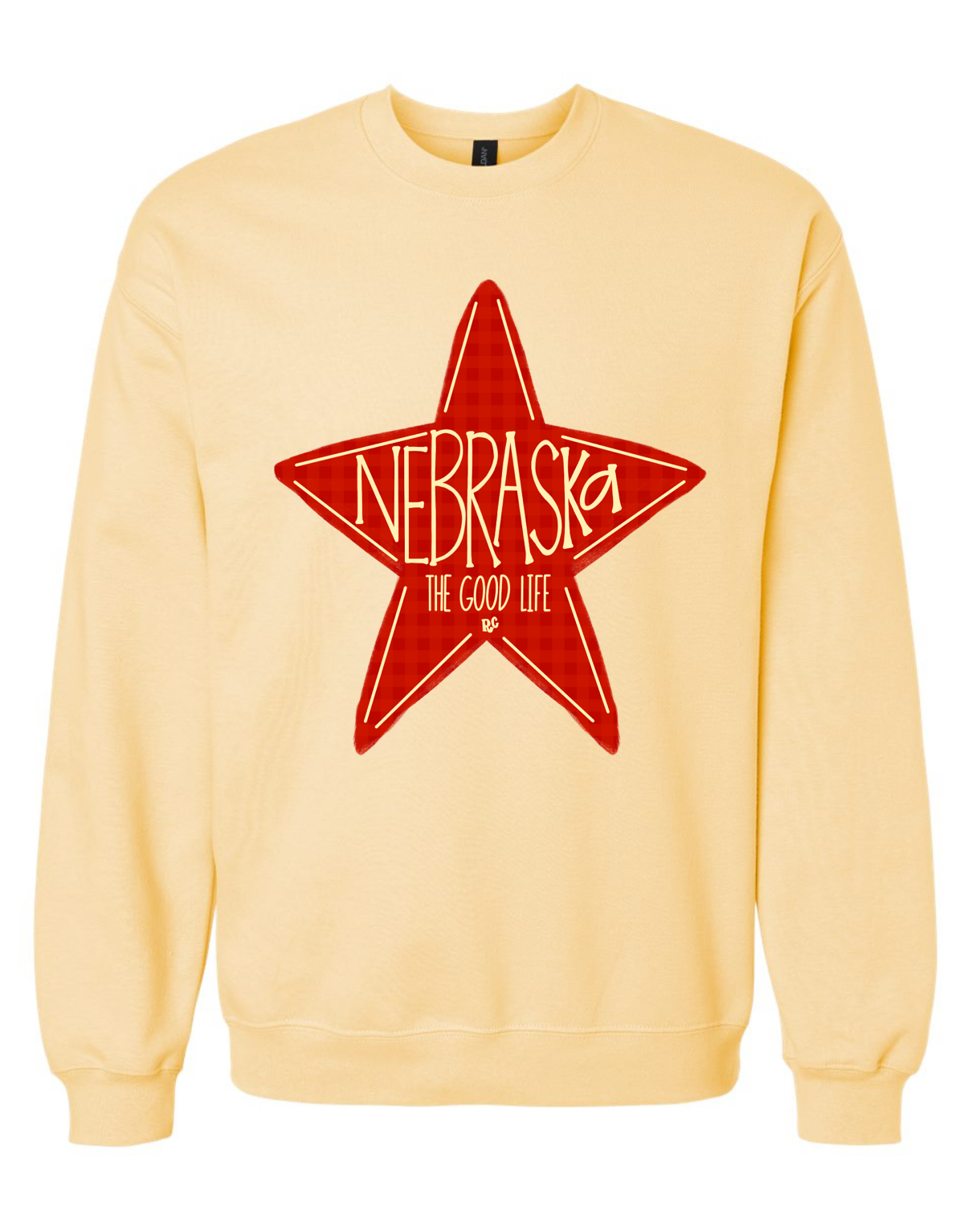 Nebraska Star Good Life Yellow Crew