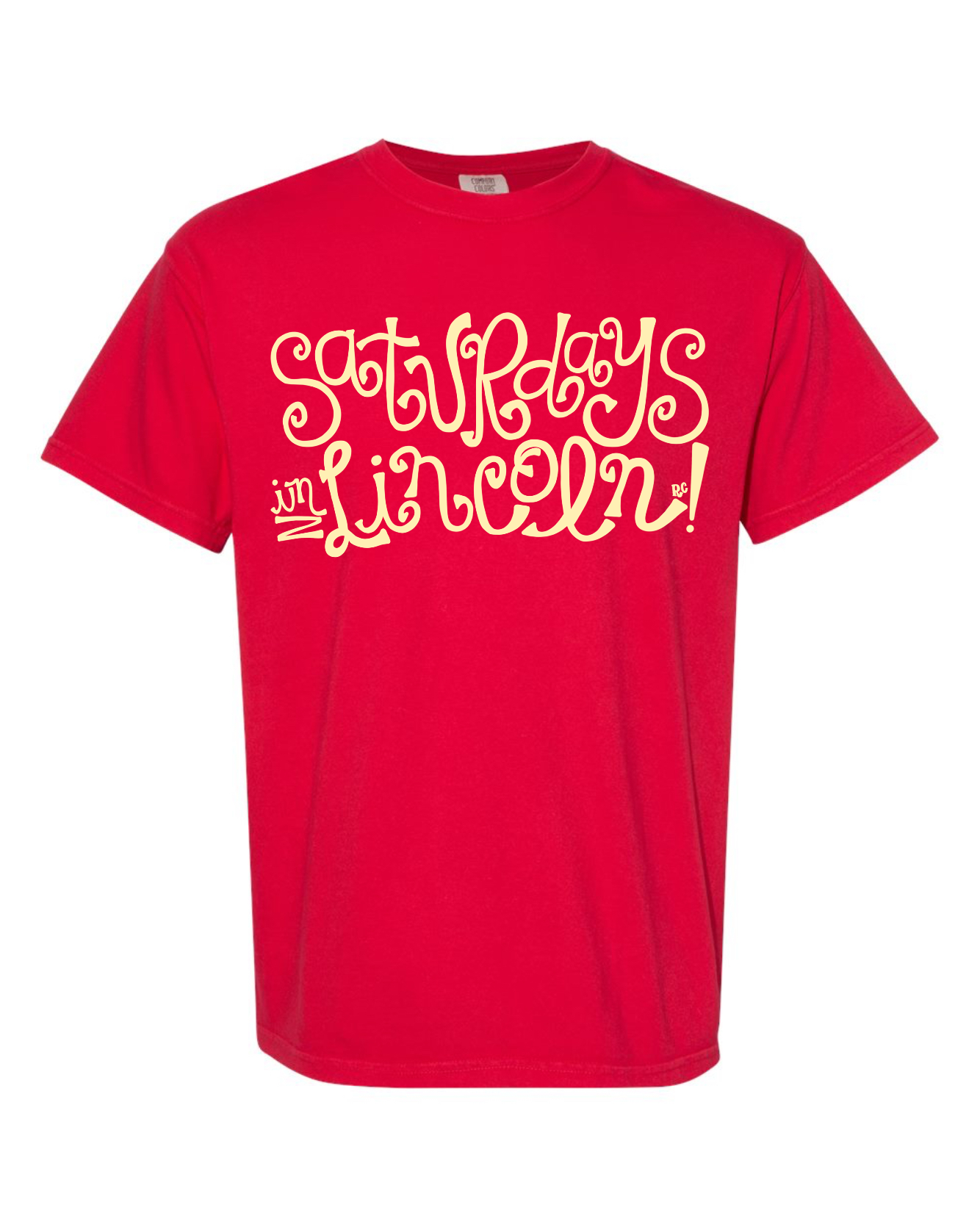 Saturdays in Lincoln Red Tee