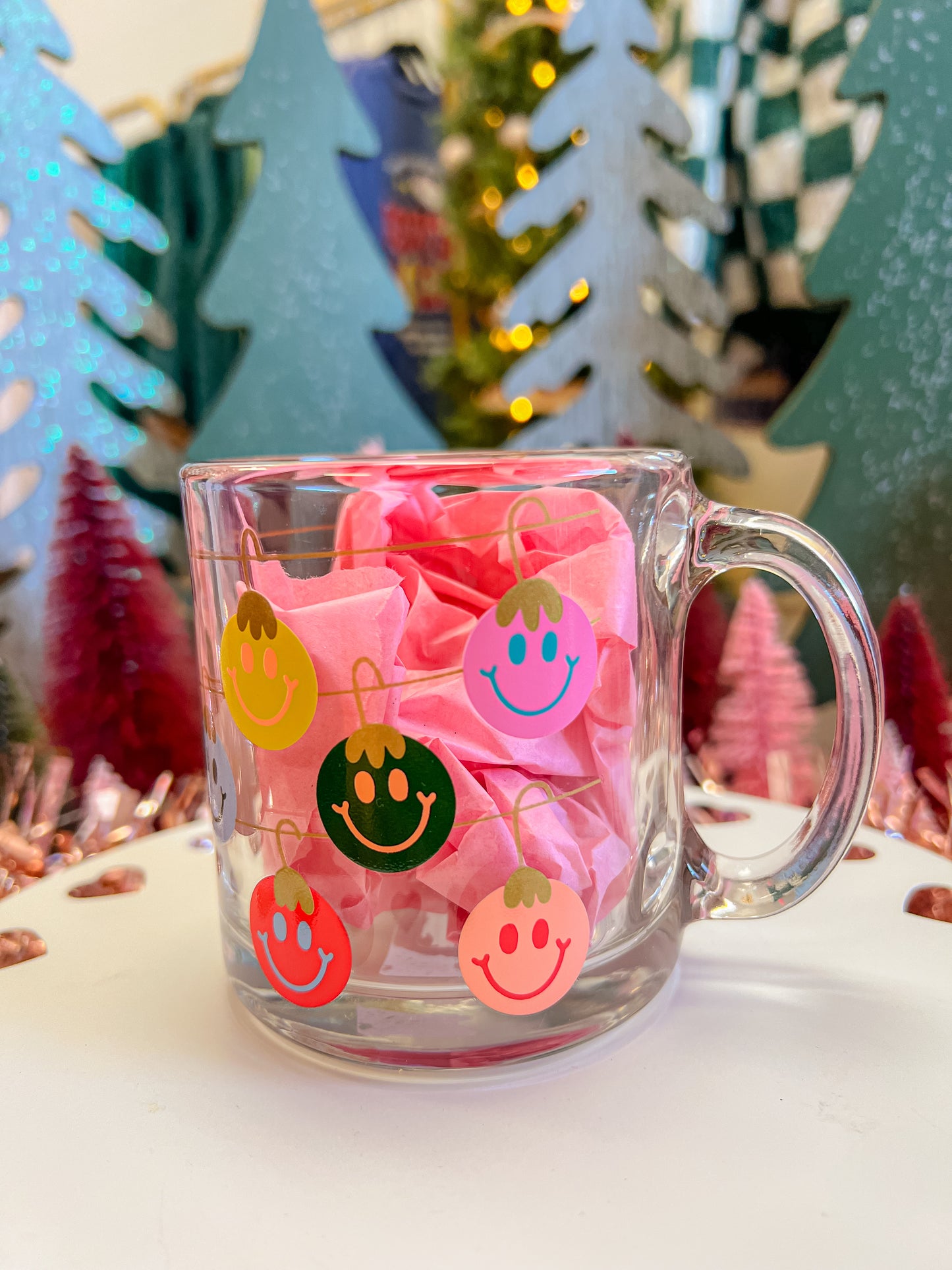 Holiday Glass Clear Mug